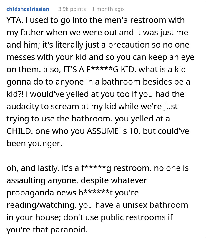 "Are You A Girl?": Woman Goes After A Boy In The Women's Bathroom, Is Surprised It Backfires "Are You A Girl?": Woman Goes After A Boy In The Women's Bathroom, Is Surprised It Backfires