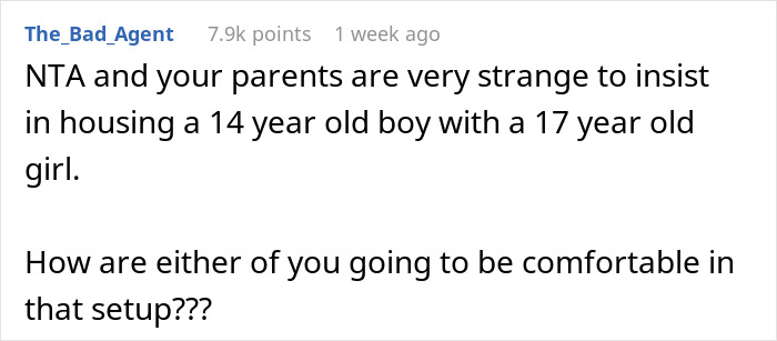 Daughter Refuses To Share Her Bedroom With Mom&rsquo;s 14 Y.O. Brother, Parents Are Furious