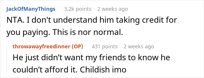 Woman Refuses To Let BF Pretend He Paid For Dinner To 'Save Face', Asks If She Was Wrong Woman Refuses To Let BF Pretend He Paid For Dinner To 'Save Face', Asks If She Was Wrong