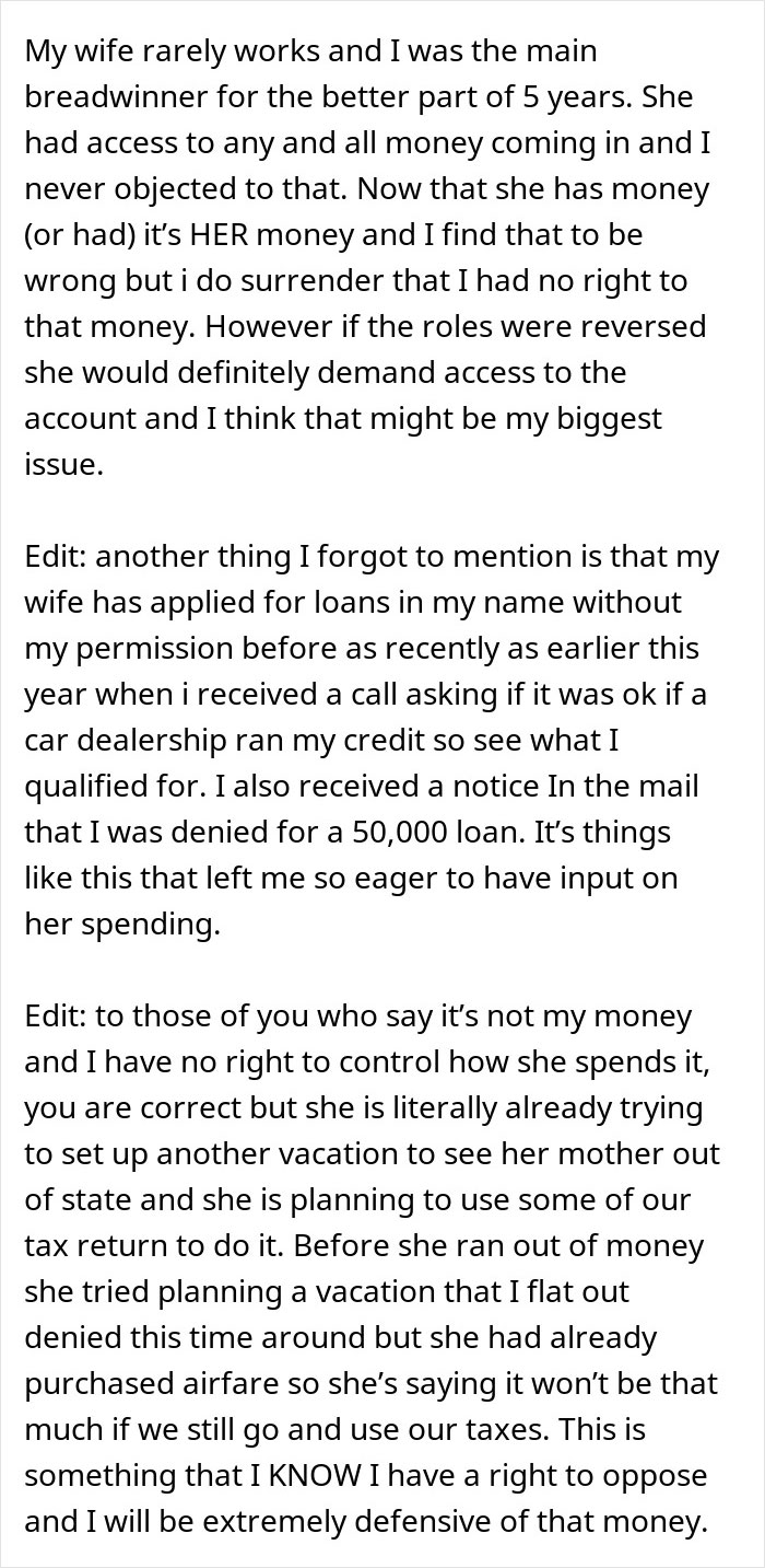 Man Asks For Access To Monitor Wife’s Inheritance, Is Denied, Get Left With Nothing In Months Man Asks For Access To Monitor Wife’s Inheritance, Is Denied, Get Left With Nothing In Months