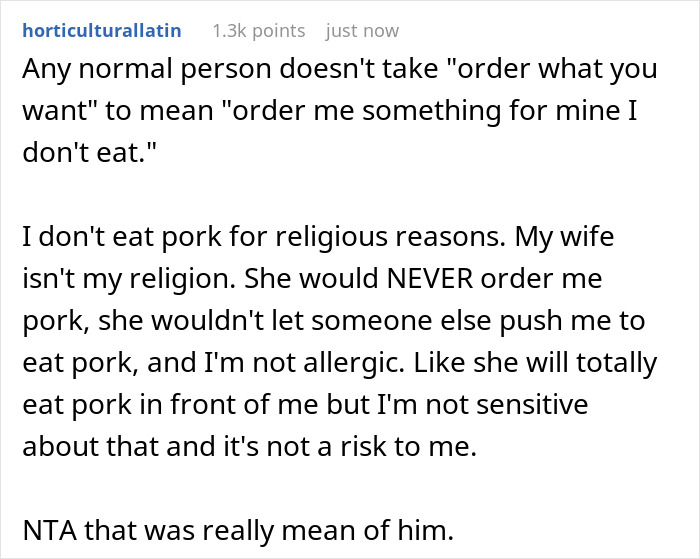 “AITA For Telling My Boyfriend To Order 'Whatever He Wants', Then Getting Upset With His Choice?” “AITA For Telling My Boyfriend To Order 'Whatever He Wants', Then Getting Upset With His Choice?”
