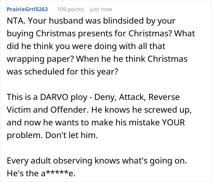 Man Weaponizes His Incompetence By Not Buying His Wife A Christmas Gift, She Plans On Leaving Him