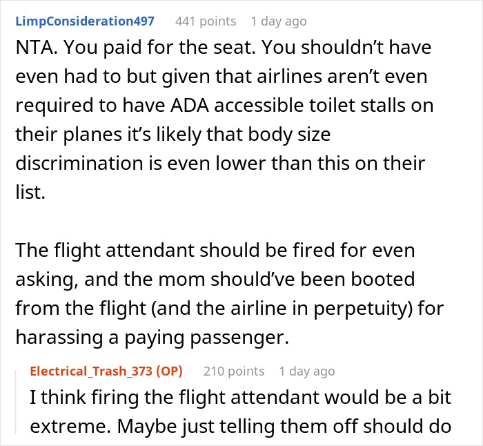 Mom Tries To Bully Obese Woman Out Of Her Second Plane Seat, Gets Humbled In Return