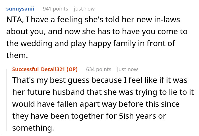Half-Sister Who’d Rather Pretend Her Sibling Doesn’t Exist Requests She Attend Her Wedding Half-Sister Who’d Rather Pretend Her Sibling Doesn’t Exist Requests She Attend Her Wedding