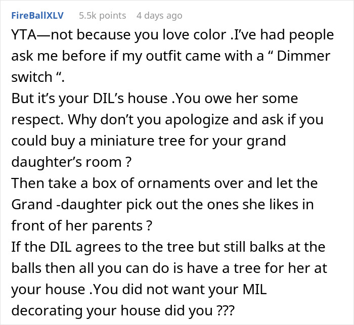 Woman Is Mad Her DIL Took Down The Colorful Decorations She Put Up In Her Home