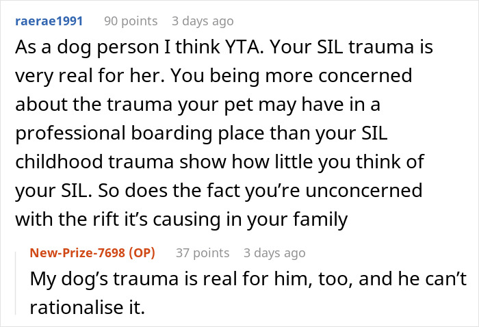 “I Adopted My Dog, Not Her”: Woman Splits Family And The Internet With Her Clapback To SIL “I Adopted My Dog, Not Her”: Woman Splits Family And The Internet With Her Clapback To SIL