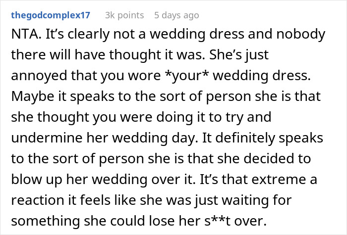 &ldquo;AITA For Wearing My Wedding Dress To Someone Else&rsquo;s Wedding?&rdquo;