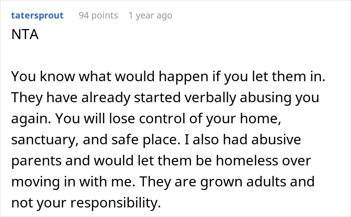 Woman Refuses To Let Homeless Parents Occupy Her Pet Room, Wonders If She's Being Cruel Woman Refuses To Let Homeless Parents Occupy Her Pet Room, Wonders If She's Being Cruel