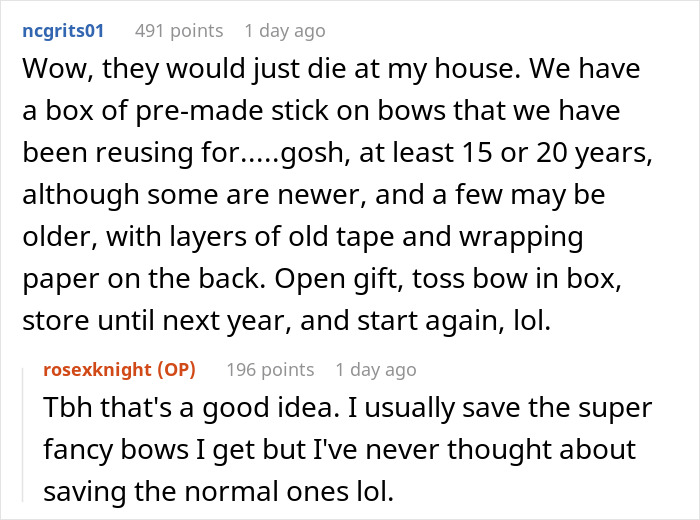 &ldquo;No One Gets Bows This Year&rdquo;: Woman Takes Petty Revenge On Entitled SILs