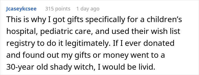 &ldquo;Sip Some Grow-Up Juice&rdquo;: Woman Complains About Only Getting 2 Gifts Via Charity, Gets Backlash