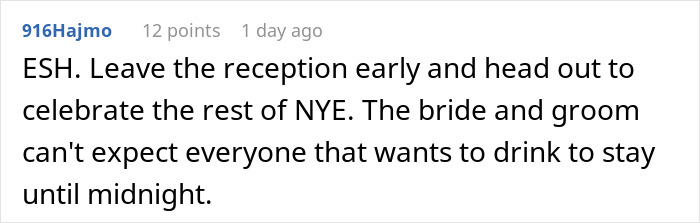 &ldquo;Am I The Jerk For Last Minute Declining To Go To A Friend&rsquo;s Dry Wedding On New Year&rsquo;s Eve?&rdquo;