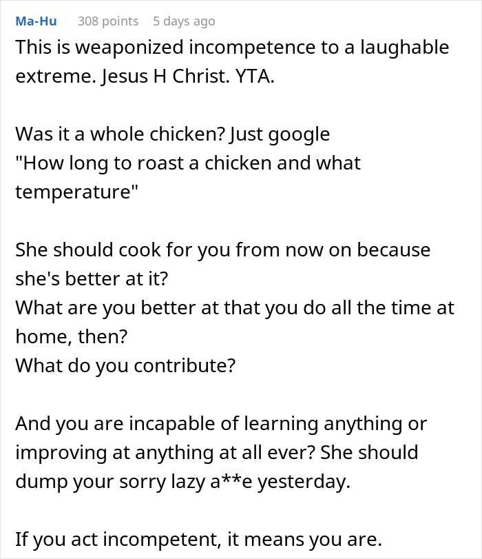 &ldquo;She's Your Girlfriend, Not Your Mommy&rdquo;: The Net Blasts Man For Demanding GF Cook For Him