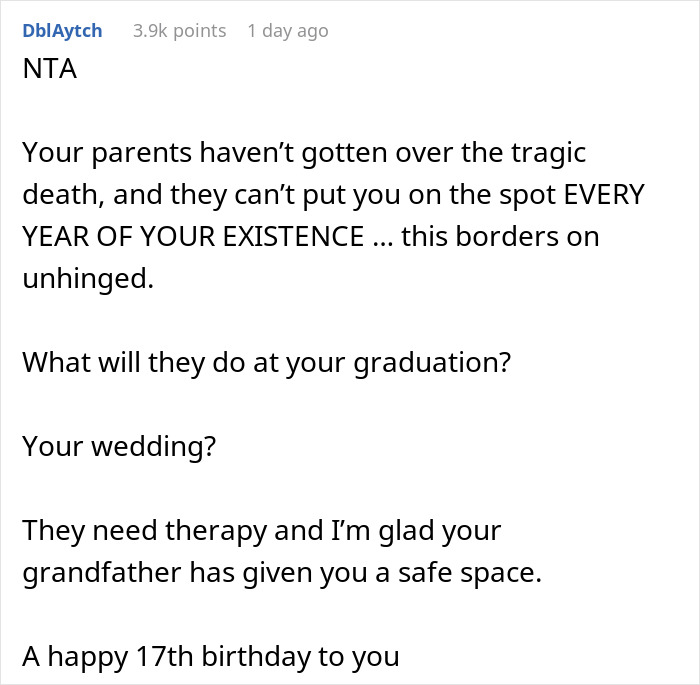 17 Y.O. Is Done Sharing Her Birthday With Her Late Twin, Parents Are Not Having It