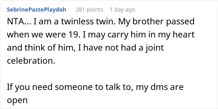17 Y.O. Is Done Sharing Her Birthday With Her Late Twin, Parents Are Not Having It