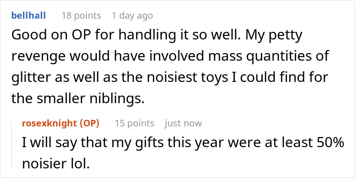 &ldquo;No One Gets Bows This Year&rdquo;: Woman Takes Petty Revenge On Entitled SILs