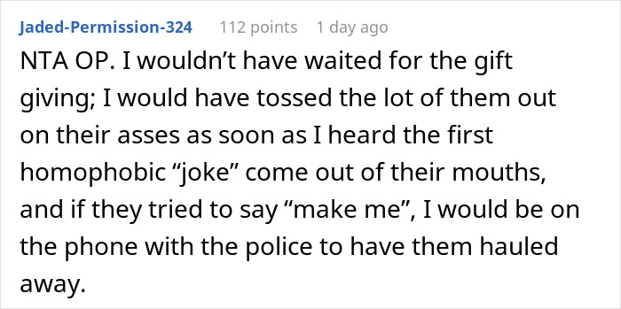 Men Take Back $100-Worth Of Gifts After Overhearing Homophobic Jokes, Family Goes Berserk