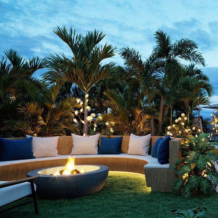 Curvy and comfy conversation pit