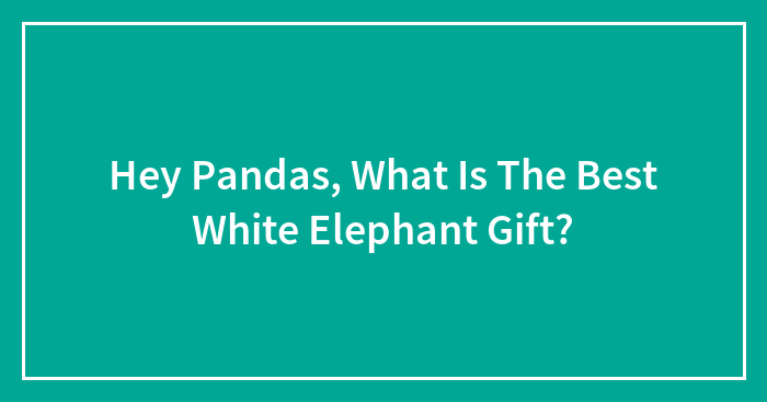Hey Pandas, What Is The Best White Elephant Gift?