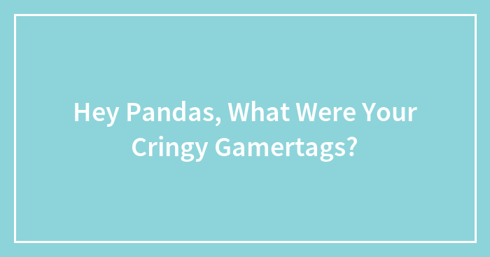 Hey Pandas, What Were Your Cringy Gamertags?