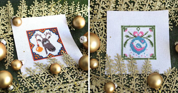 My Quick And Easy Cross-Stitch Patterns For Beginners, Christmas Edition (10 Pics)