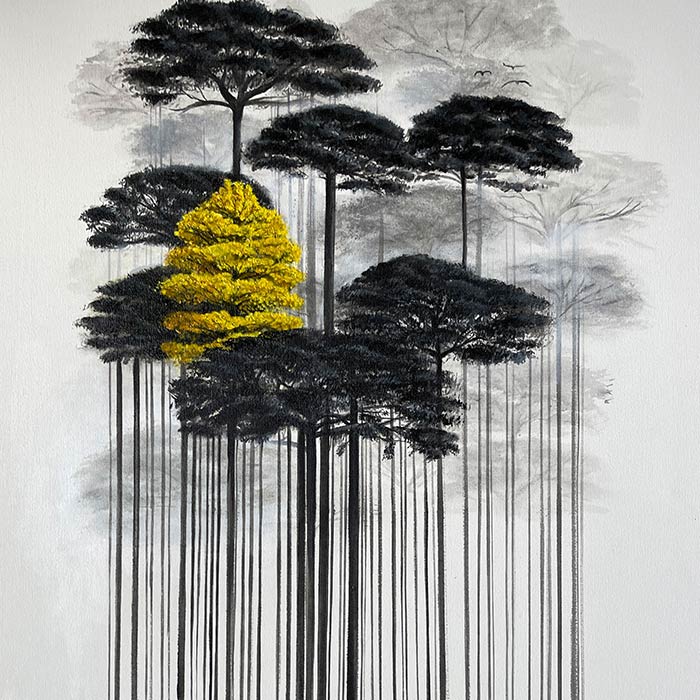 From Barcodes To Trees: My Unique Paintings That Merge Opposite Concepts (27 Pics)