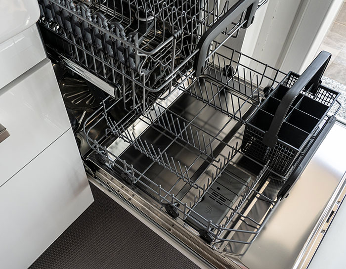 Empty Open Dishwasher Empty Open Dishwasher