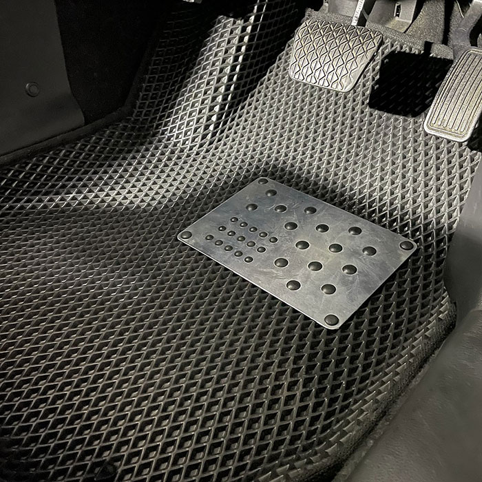 The floor of a car The floor of a car