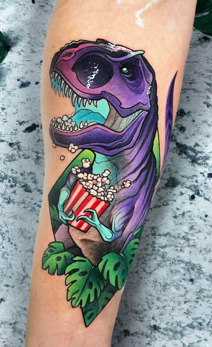 Popcorn Is The Best Thing Ever. Even The Dinosaurs Know It