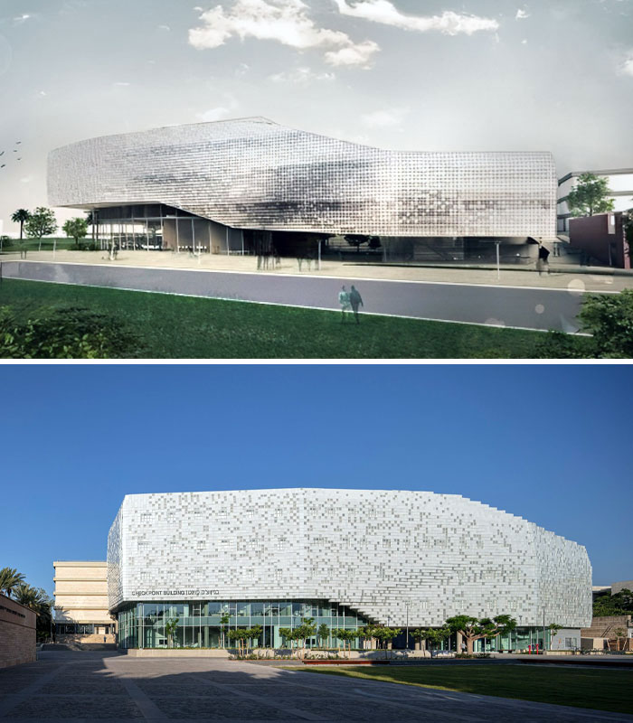 Universidad de Tel Aviv. Decían que iba a ser "el edificio del futuro"