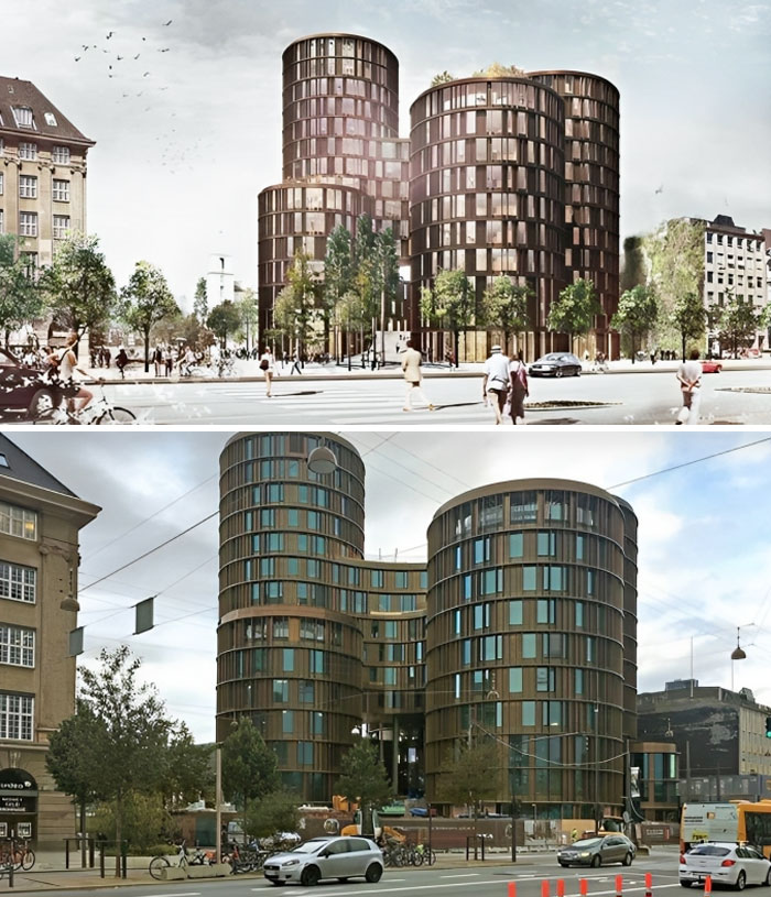 In The Renderings, There Are Significantly More People Than Cars On The Roads, But In Reality It Is The Opposite