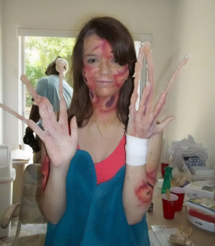 Me In 2012 Filming A Horror Movie That Was Filmed In A Backyard With A Camcorder And I Got Payed With Potato Salad