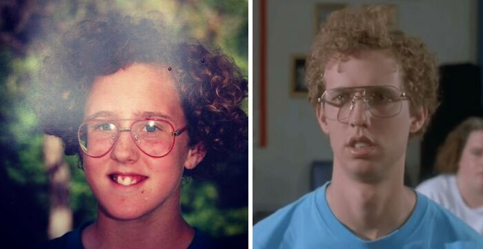 Mi esposa me ha dado permiso para compartir esta foto suya de principios de los 90. Es la de la izquierda