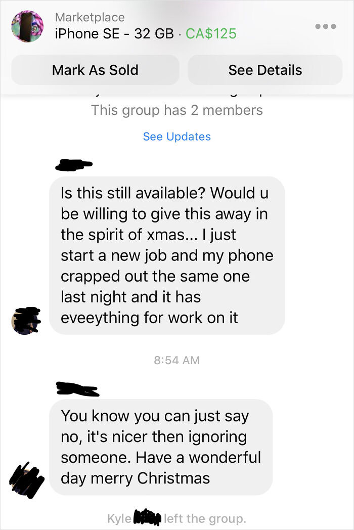 I Was Listening To Some Uplifting Christmas Music And Actually Considering This When The 2nd Message Came In