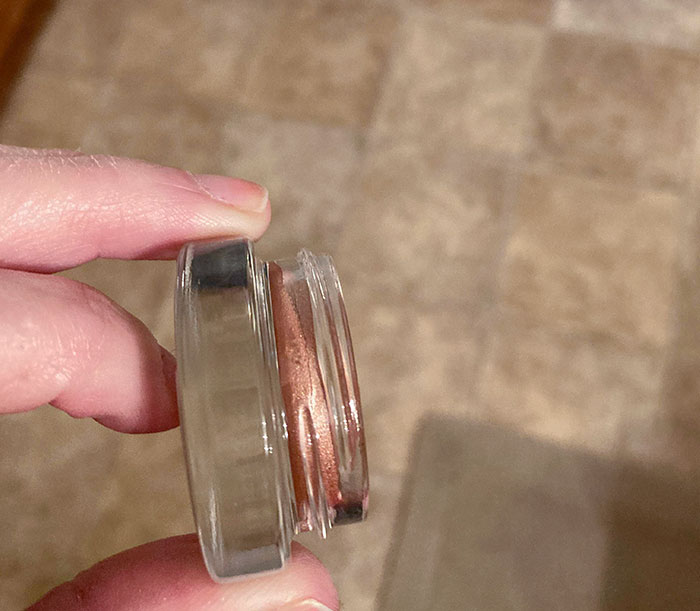 Maybelline Sells Their Eyeshadow In These Glass Round Tubs, In Sealed Black Cardboard Packaging With A Small Window In The Front Part Through Which You Can See The Color