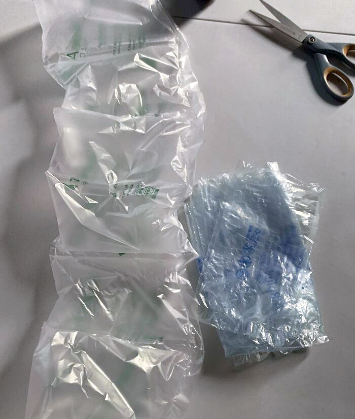 Family Thinks I'm Frugal, I Just Like To Think I’m Helping The Environment. Any Time I Get Sealed Air Bags I Make A Slit On One Side To Put My Hand Through And Pick Up My Puppy's Waste