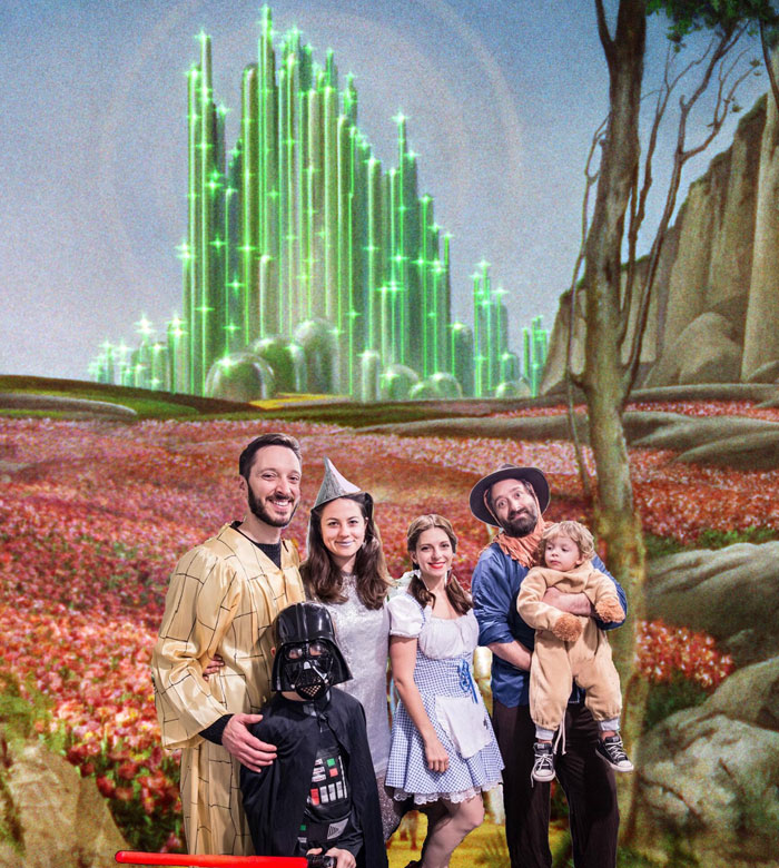 A mi sobrino no le parecía bien la foto temática del Mago de Oz