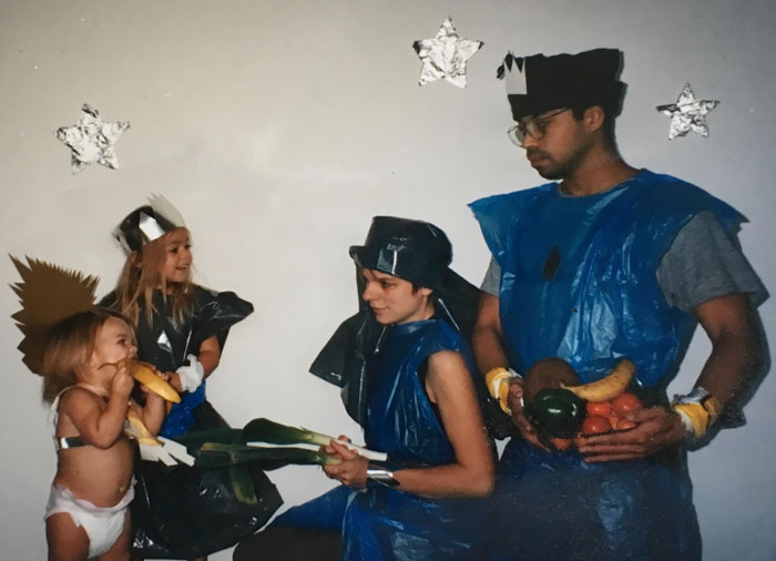 We Made A Christmas Card Of Baby Jesus And The Three Wise Men. We Are Not A Religious Household