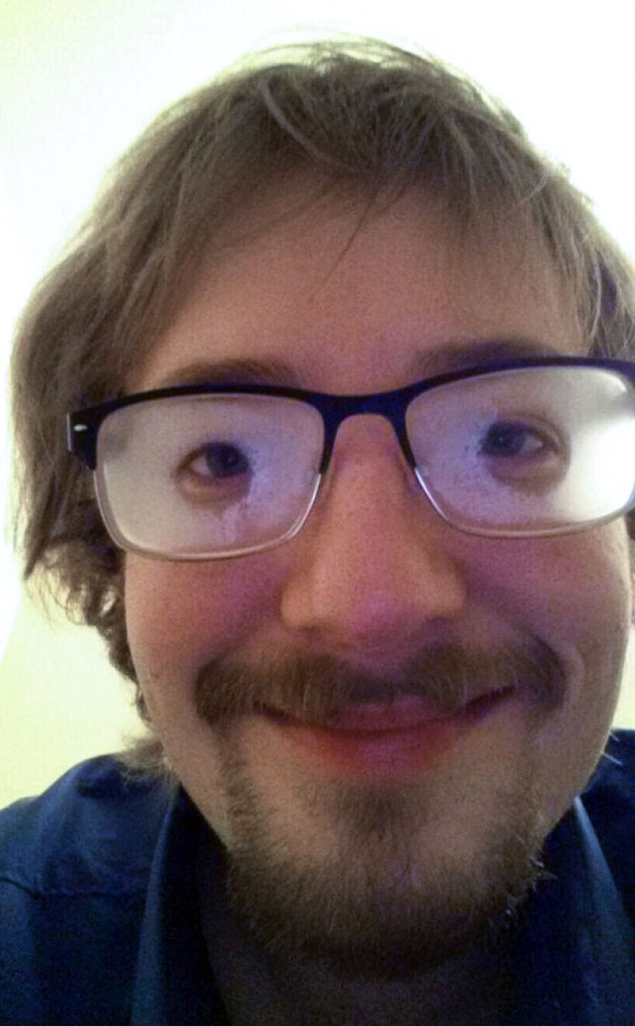 My Glasses Defog In Perfect Circles From The Center Of The Lenses. This Is How I Look Like With Them