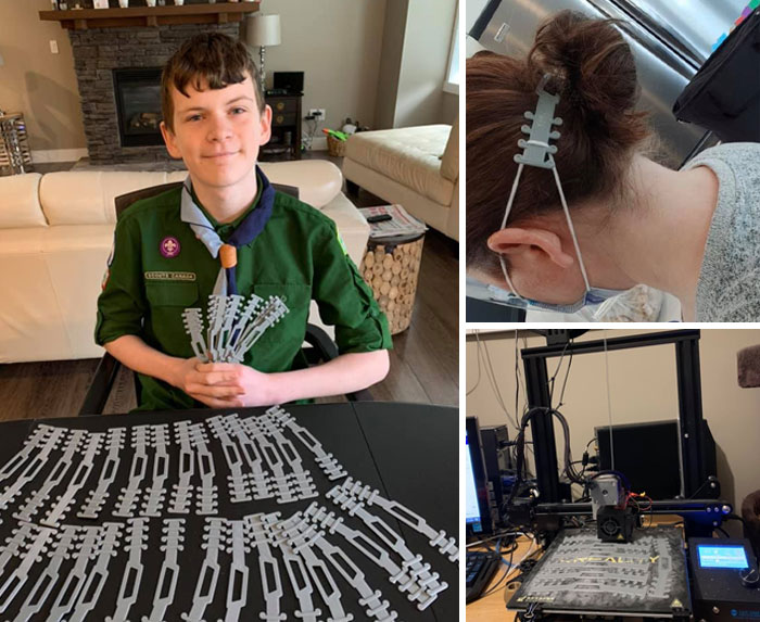 Quinn Answered A Request From The Local Hospitals For Help With Creating More "Ear Guards" To Help Take The Pressure Off Healthcare Workers' Ears From Wearing Masks All Day