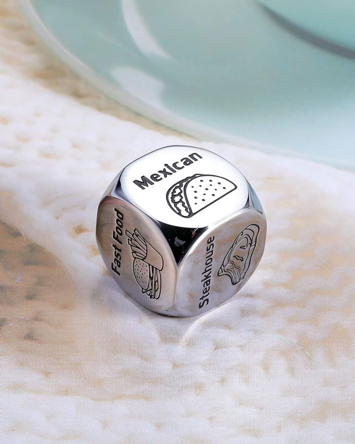 Food Decision Dice Decider: The best answer to her infamous 'I don't know, you choose' response.