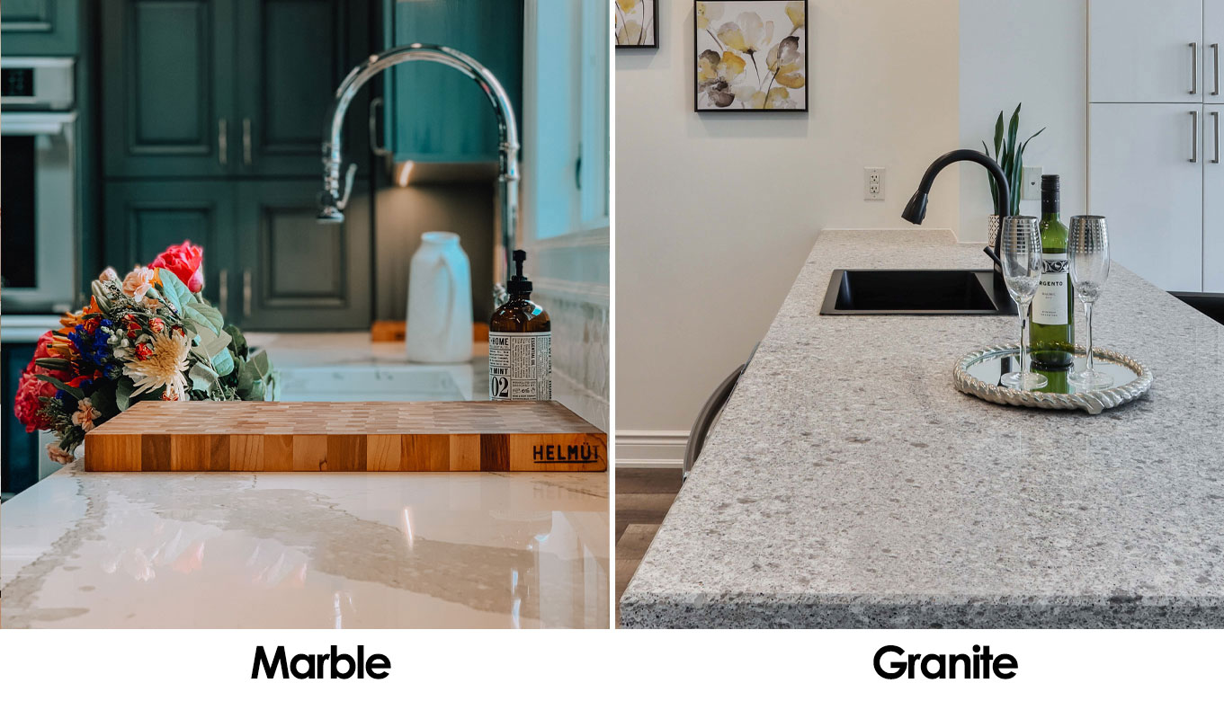 A comparison of marble and granite countertops A comparison of marble and granite countertops