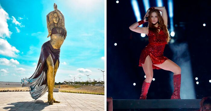Colossal Shakira’s Statue Is Unveiled In Colombia, And People Are Making The Same Joke About It