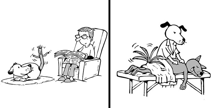 22 Wordless One-Panel Comics Featuring Dogs By Karlo Ferdon