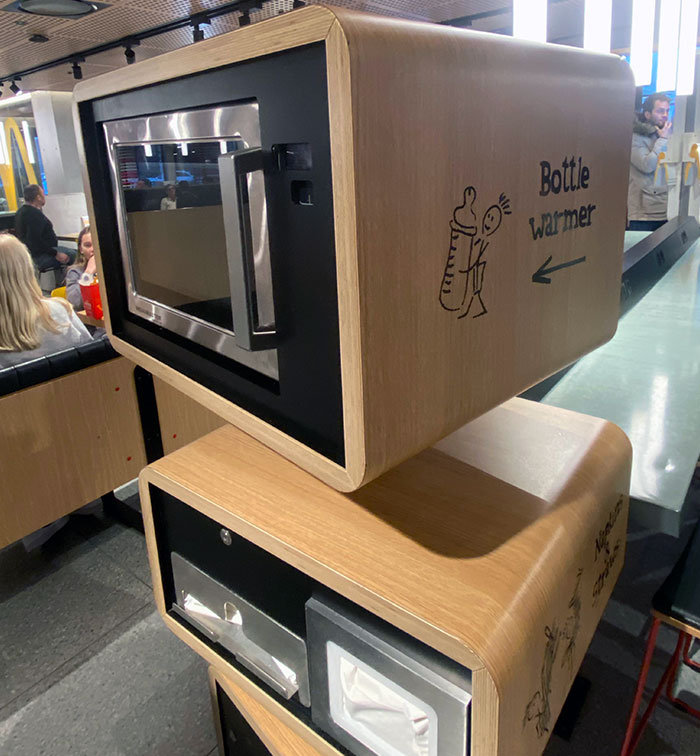 This McDonald's In Amsterdam Has A Baby Bottle Warming Microwave