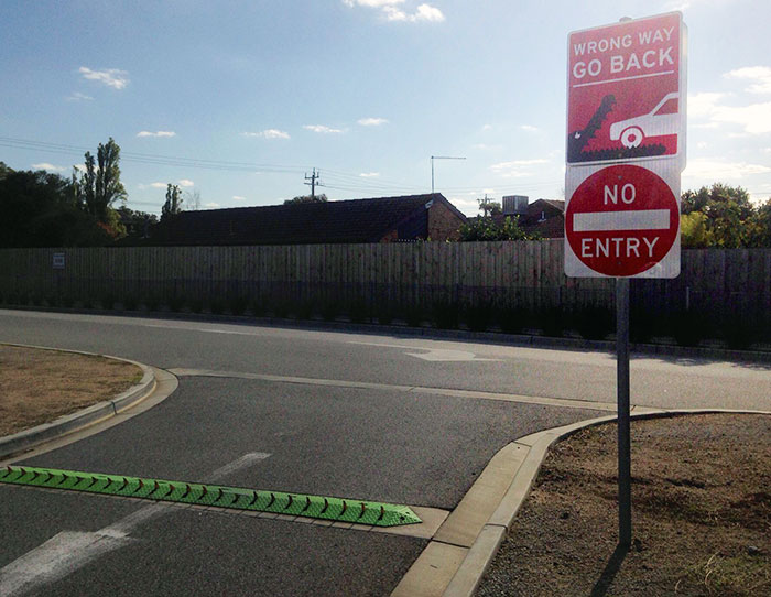 Australian Road Sign Warning A Crocodile Will Eat Your Car