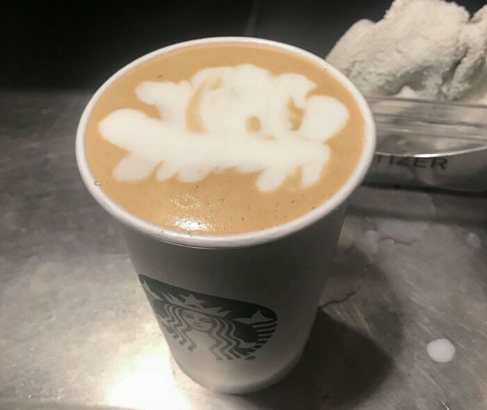 My First-Ever Attempt At Latte Art, It Only Gets Better From Here. It’s A Swan, By The Way
