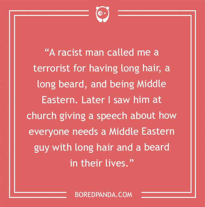 A humorous story joke about a man's unexpected encounter with a former critic at church.