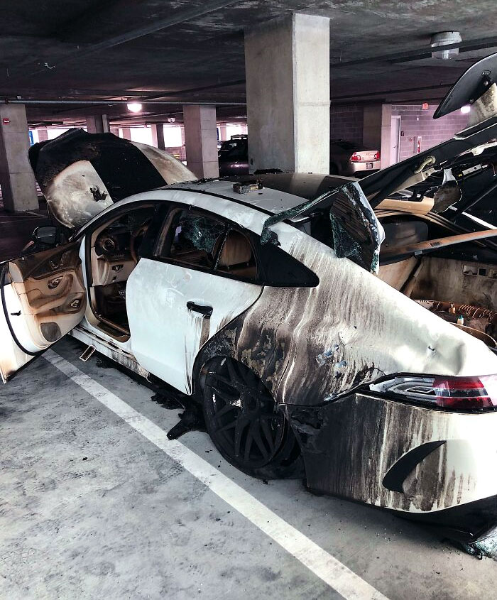 My Neighbor's Mercedes-AMG GT 63 S Caught On Fire On New Year's Eve