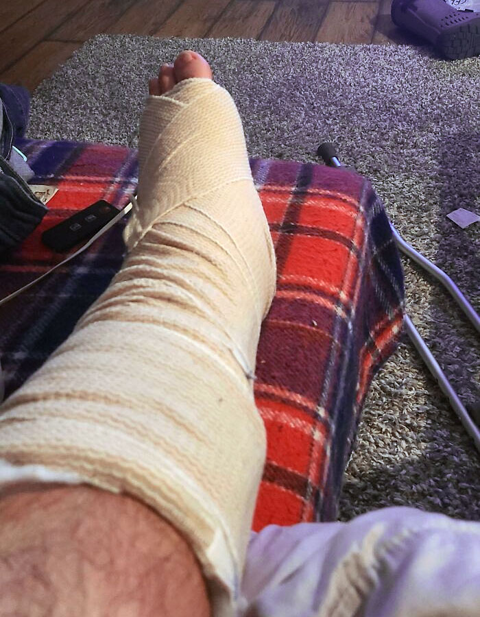 Happy New Year. Watch Your Step On That Ice. Broke In 3 Places. I Live Alone In The Woods