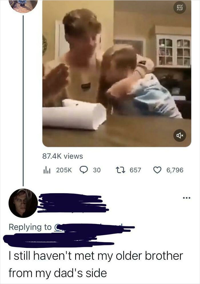 On A Video Of A Guy Pulling A Prank On His Younger Brother